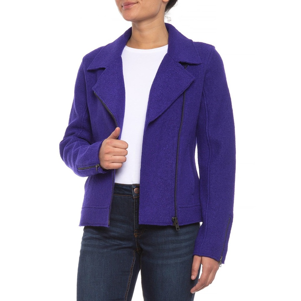 Tahari Wool Moto Jacket